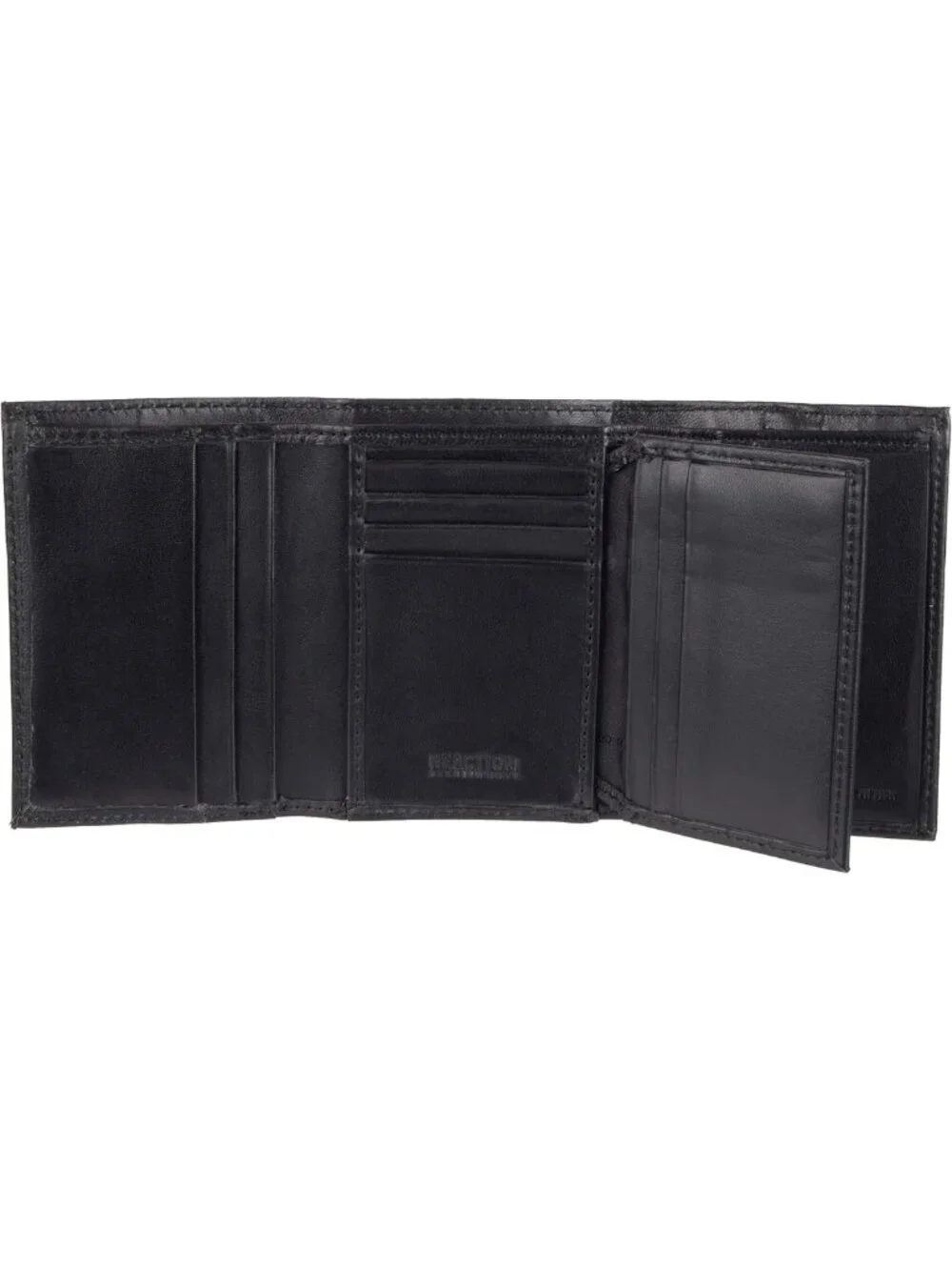Men's RFID Slim Leather Trifold Wallet - Black, Stylish & Functional, One Size